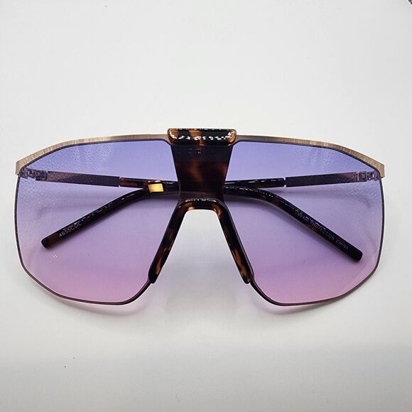 Sunglasses Oversized Gradient Lavender To Pink Gold Frame - Picture 1 of 4